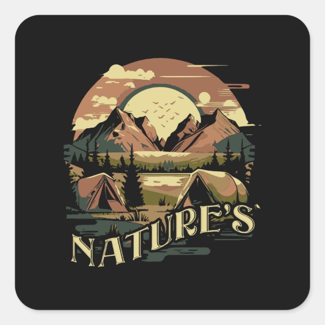 Nature-s Silent Symphony Square Sticker (Front)