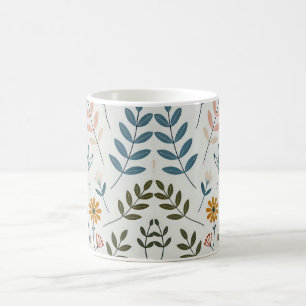 Nature’s Sip, Floral & Leaf Design Coffee Mug