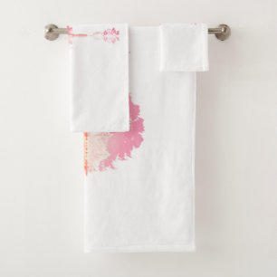 Nature’s Song: Forest Landscape Guitar Art Bath Towel Set