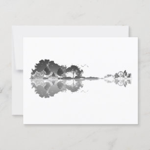 Nature’s Song: Forest Landscape Guitar Art Postcard