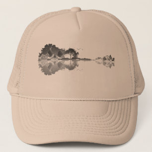 Nature’s Song: Forest Landscape Guitar Art Trucker Hat