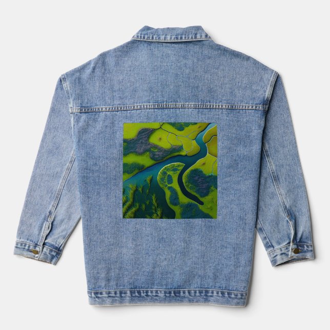 Nature’s Tapestry Denim Jacket (Back)