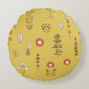 Nature’s Touch Yellow Mustard Round Cushion