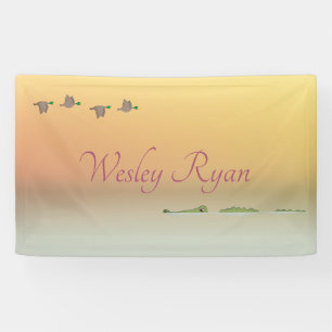 Nature Scene (ducks, gator) Banner