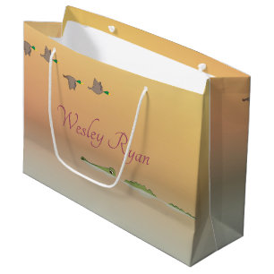 Nature Scene (ducks, gator) Large Gift Bag