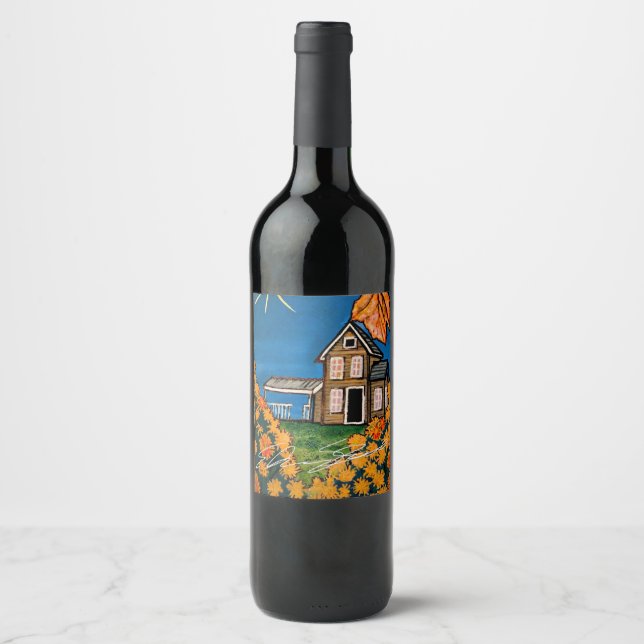Nature Scene Wine Label (Front)