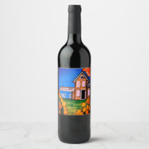 Nature Scene Wine Label