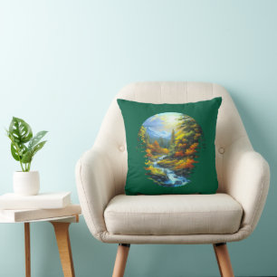 Nature scenery cushion
