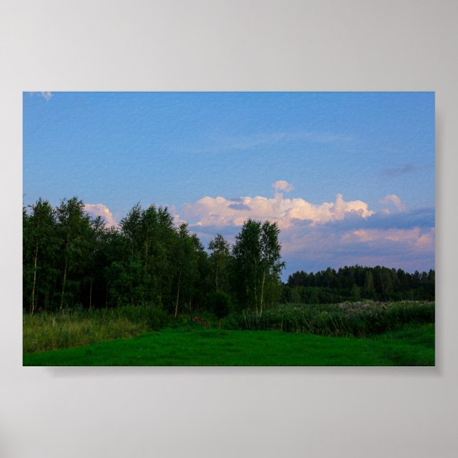 Nature Scenery Landscape Forest Belarus Poster (Front)