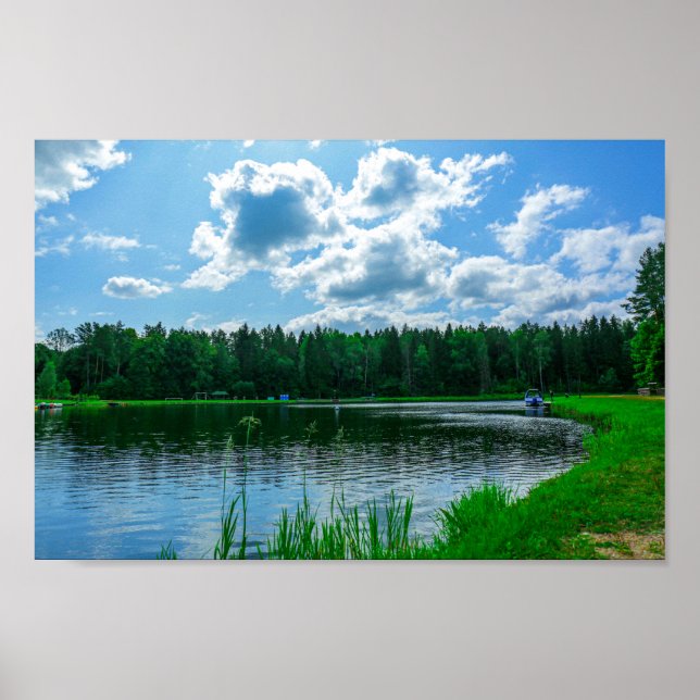 Nature Scenery Landscape Lake Cloud Belarus Poster (Front)