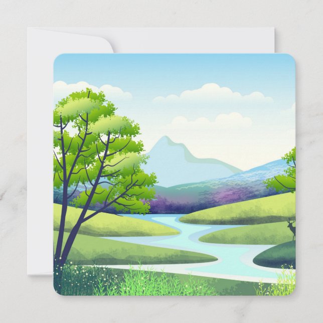 Nature Scenery with River Card (Front)