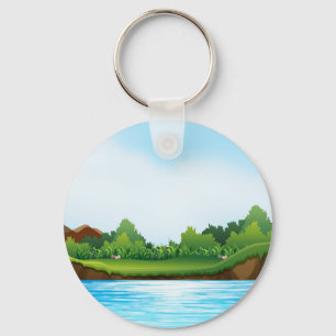 Nature Scenery with River Tank-22805 Key Ring