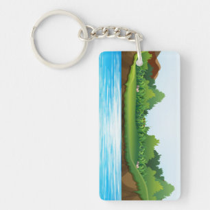 Nature Scenery with River Tank-22805 Key Ring