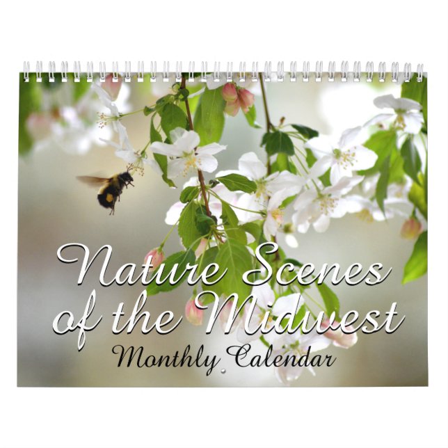Nature Scenes Midwest Garden Landscape Monthly Calendar (Cover)