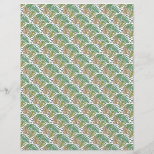 Nature scrapbook paper design with leaves