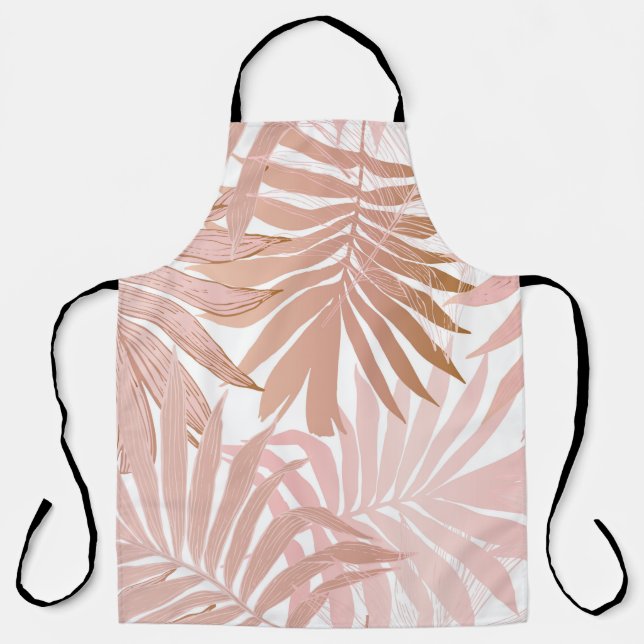 Nature seamless pattern. Hand drawn abstract tropi Apron (Front)