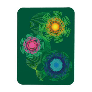 Nature Shapes and Lines Patterns Magnet
