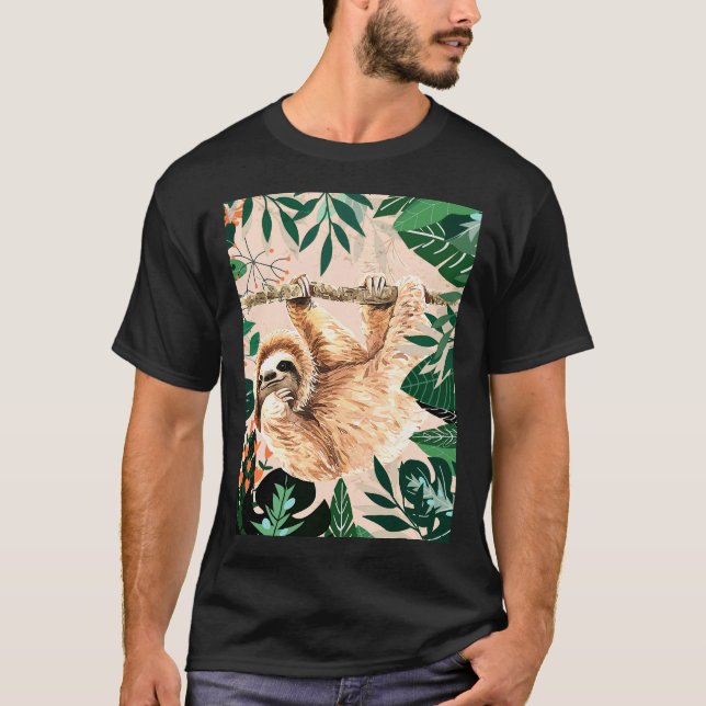 Nature Sloth Slow Down T-Shirt (Front)