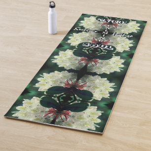 Nature Soul Azalea Abstract Inspirational Yoga Mat