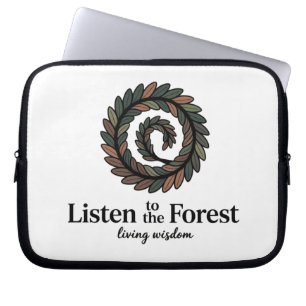 Nature Spiral Artwork & Wisdom Quote Laptop Sleeve