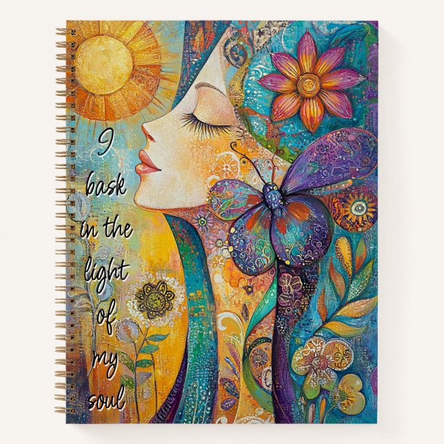 Nature Spirit Woman Spiral Notebook (Front)