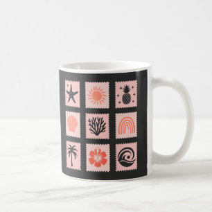 Nature stamp collage coffee mug