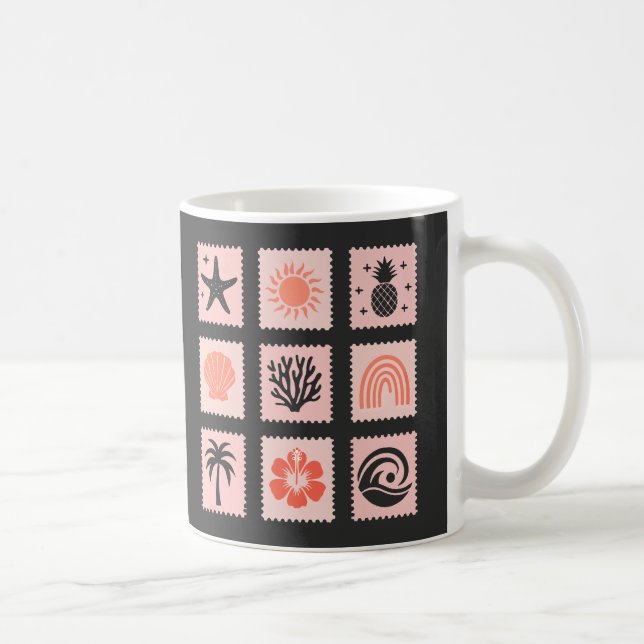 Nature stamp collage coffee mug (Right)