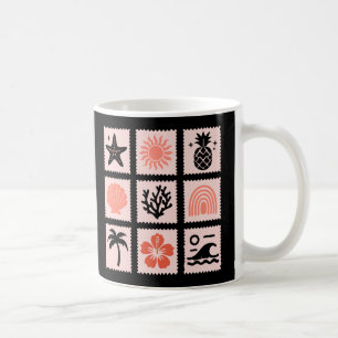 Nature stamp collage coffee mug