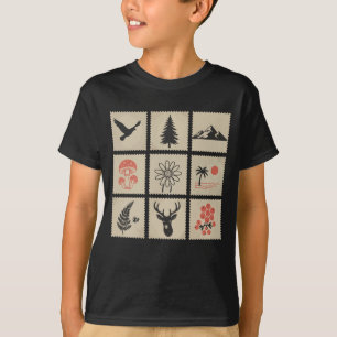 Nature stamp collage T-Shirt