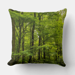 Nature Summer Green Forest Photograph Cushion