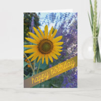 Nature Sunflower Gradient Birthday Card