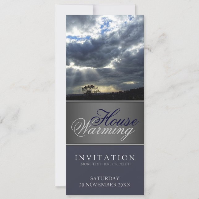 Nature Sunrays House Warming Invitation (Front)