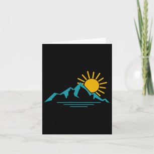Nature Sunrise Mountains Hiking Camping Camper Out Card