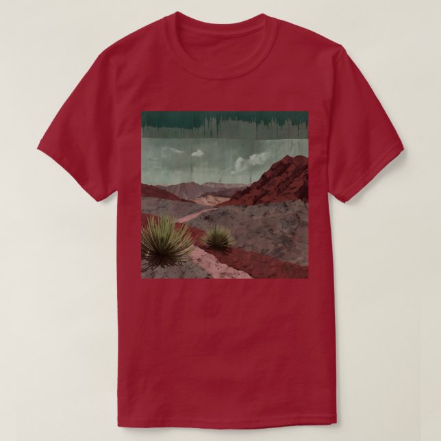 Nature themed vintage collage T-shirt (Design Front)