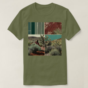 Nature themed vintage collage T-shirt