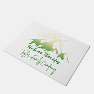 Nature therapy Family camping personalised Doormat