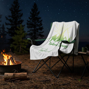 Nature therapy Family camping personalised Fleece Blanket