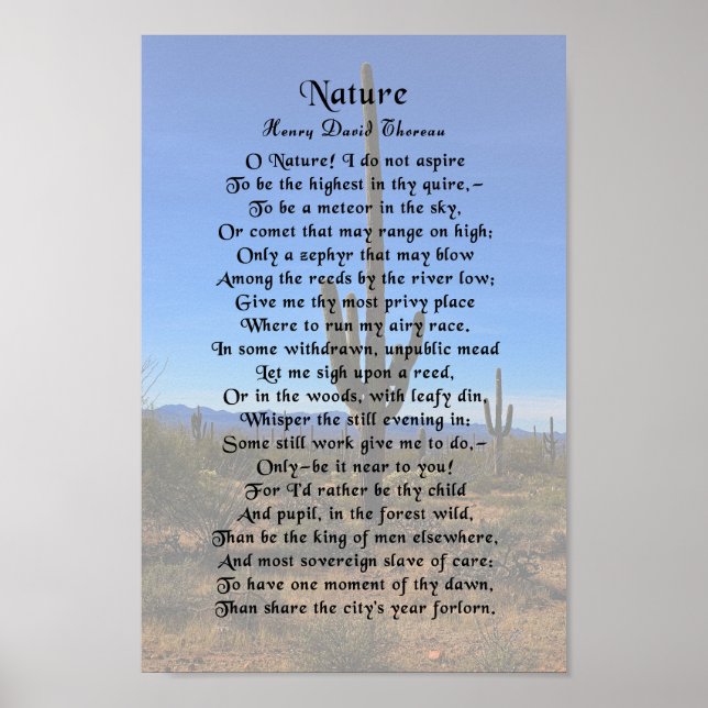 Nature, Thoreau Poster (Front)