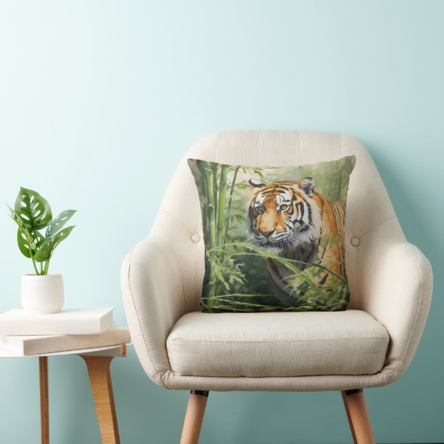 Nature Tiger Bamboo Cushion (Chair)
