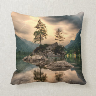Nature Travels - Water Mountains Landscape Cushion