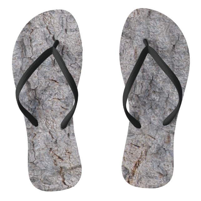 Nature Tropical Tree Bark Photo Thongs (Footbed)