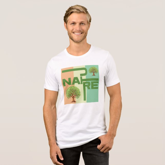 Nature Typography T-shirt design Tri-Blend Shirt (Front Full)