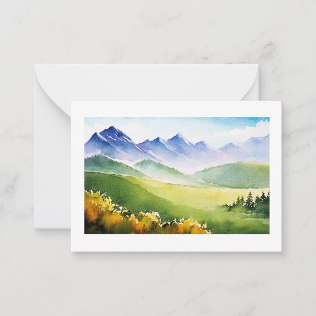 nature watercolor note card (Front)