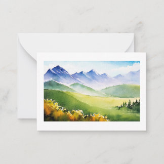 nature watercolor note card
