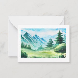 nature watercolor note card