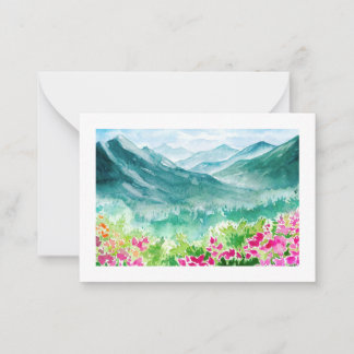 nature watercolor note card