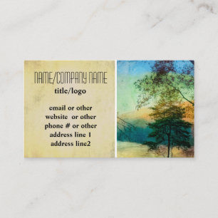 nature watercolor trees artistic custom business card