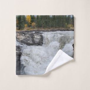 Nature Waterfall, Athabasca Falls Bath Towel Set