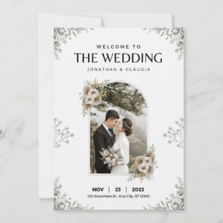 Nature wedding invitation