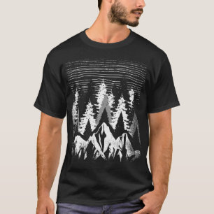 Nature Wildlife Mountain Forest Trees Outdoor Hiki T-Shirt